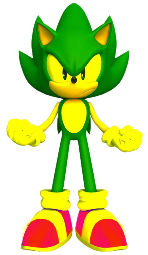 green hedgehog from sonic